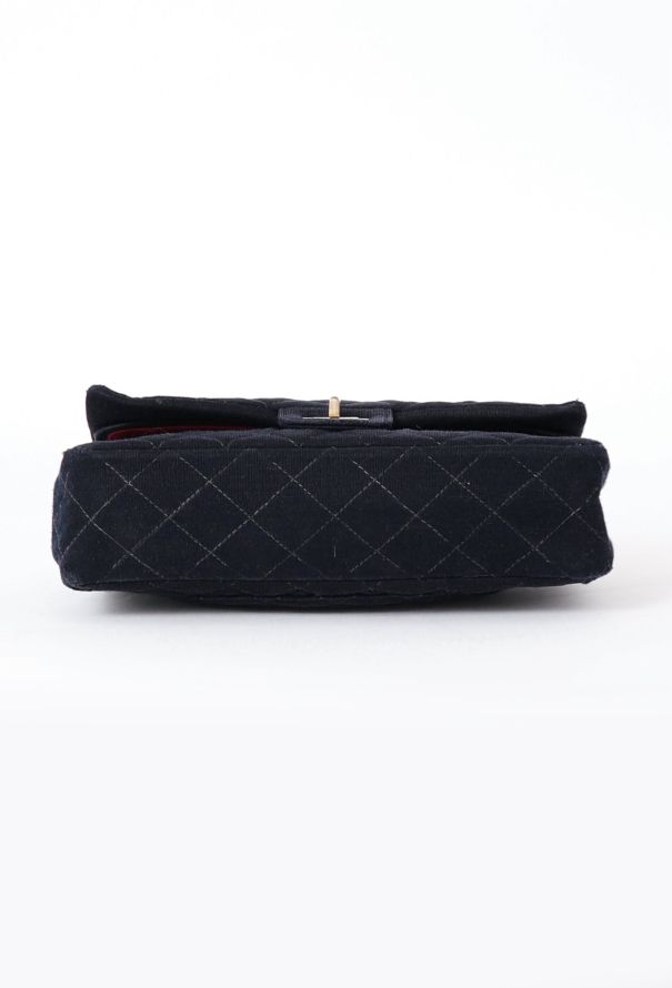 Chanel Navy Jersey 2.55 Medium Flap Bag - 7