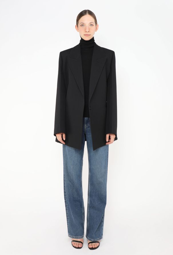Jil Sander S/S 2022 Oversized Black Tailored Blazer - 5