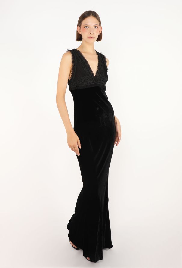 Jean Paul Gaultier Embroidered Velvet Gown, Late 1990s - 3