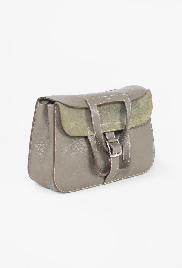 Hermès Gris Étain Taurillon Clémence Halzan 31 - 5