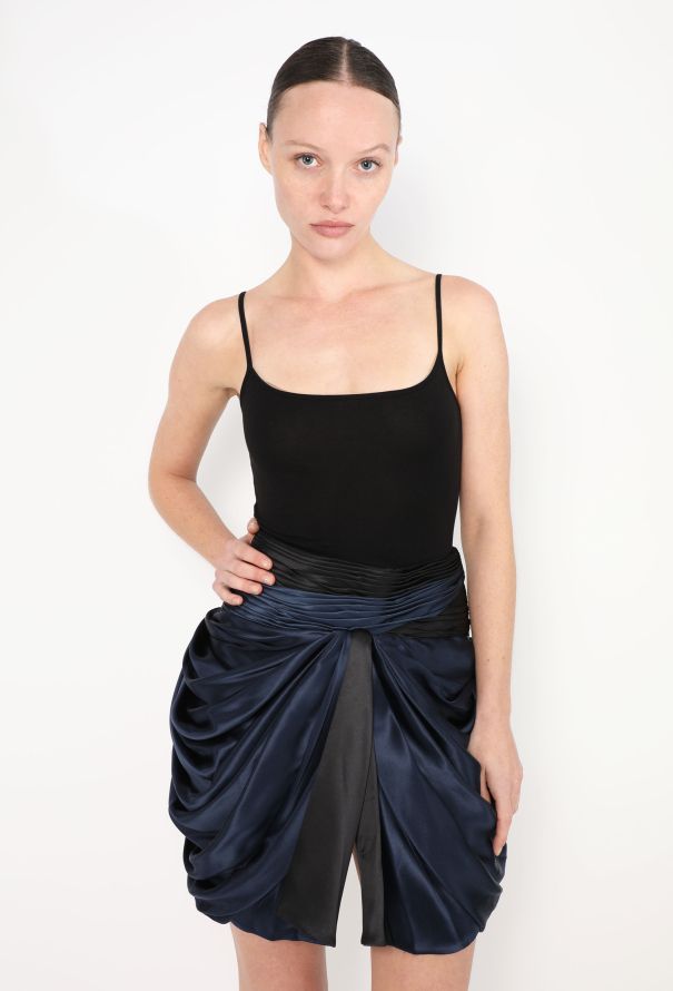 Balenciaga F/W 2009 Draped Charmeuse Skirt - 1