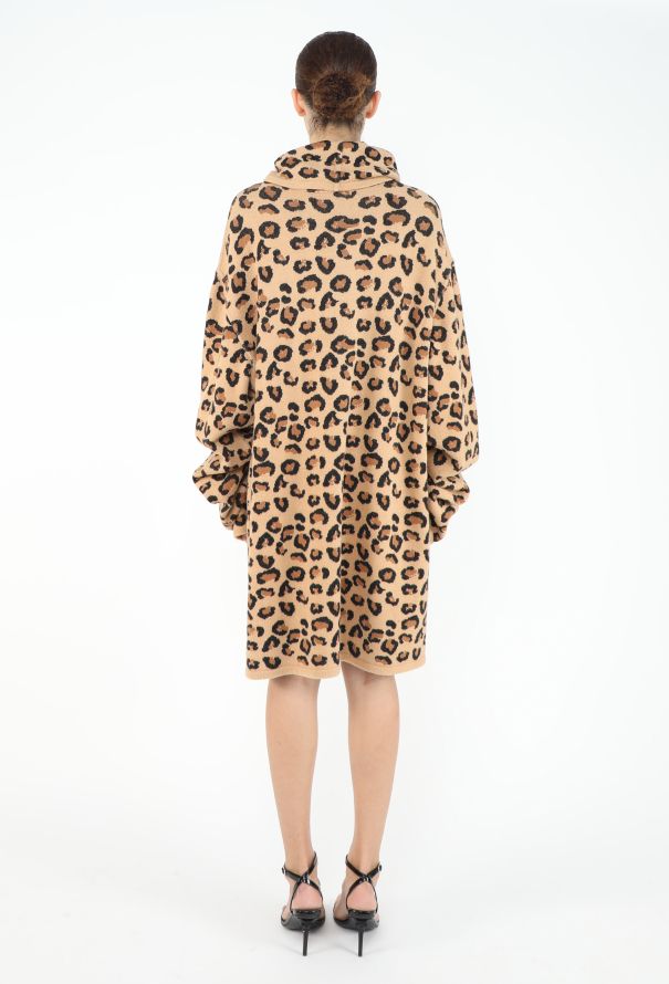 Alaïa COLLECTOR F/W 1991 Leopard Turtleneck Dress - 8