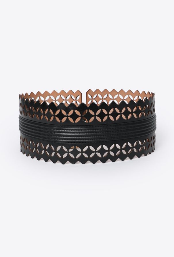 Alaïa Laser-Cut Leather Corset Belt - 3