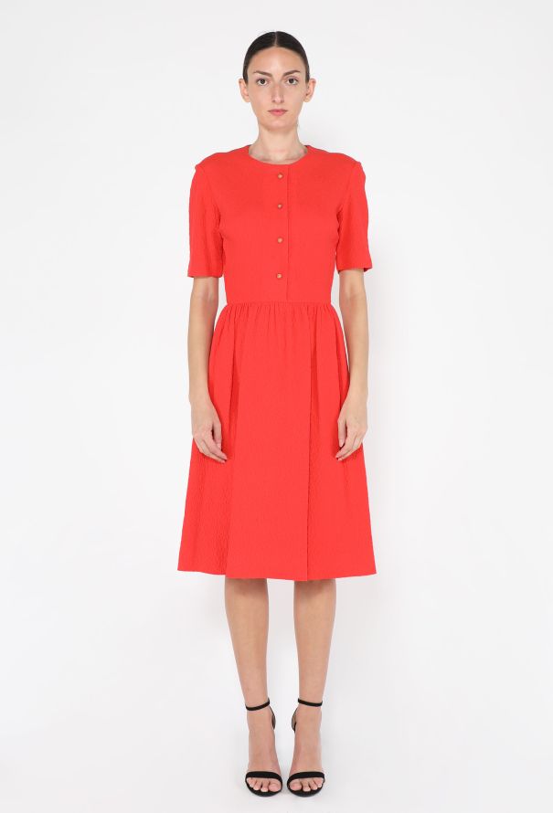 Chanel Pleated Cotton Day Dress, 1970s - 1