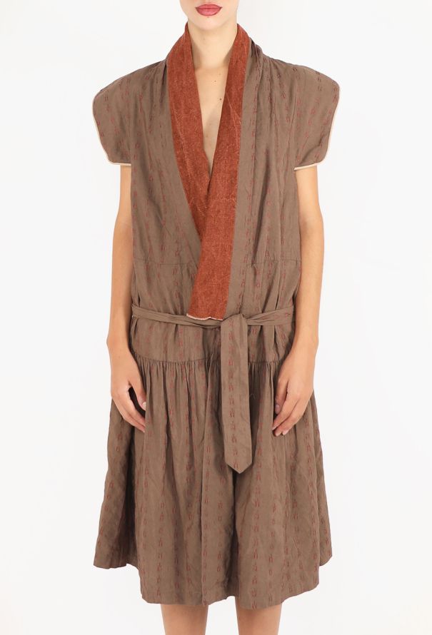 Dries Van Noten Jacquard Linen Kaftan, F/W 2002 - 4