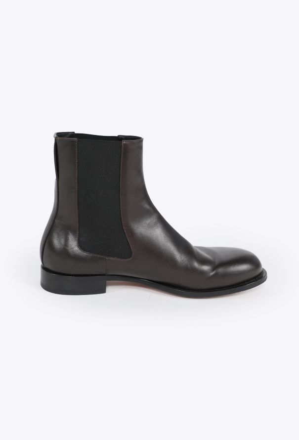 The Row 2024 Brown Leather Chelsea Boots - 1