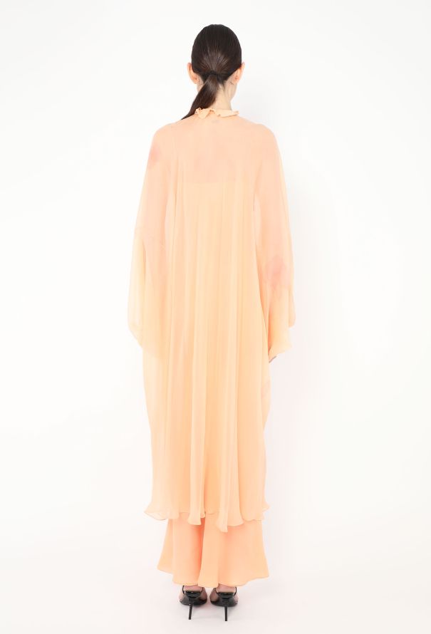 Halston ULTRA RARE Early '70s Chiffon Kaftan - 5 Halston ULTRA RARE Early '70s Chiffon Kaftan - 5