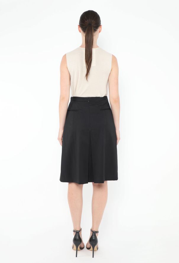 Céline Classic Pleated Twill Skirt - 4