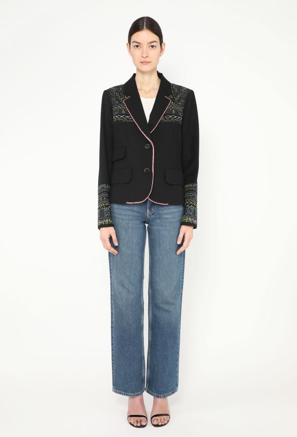 Kenzo 2022 Embroidered Twill Blazer - 3