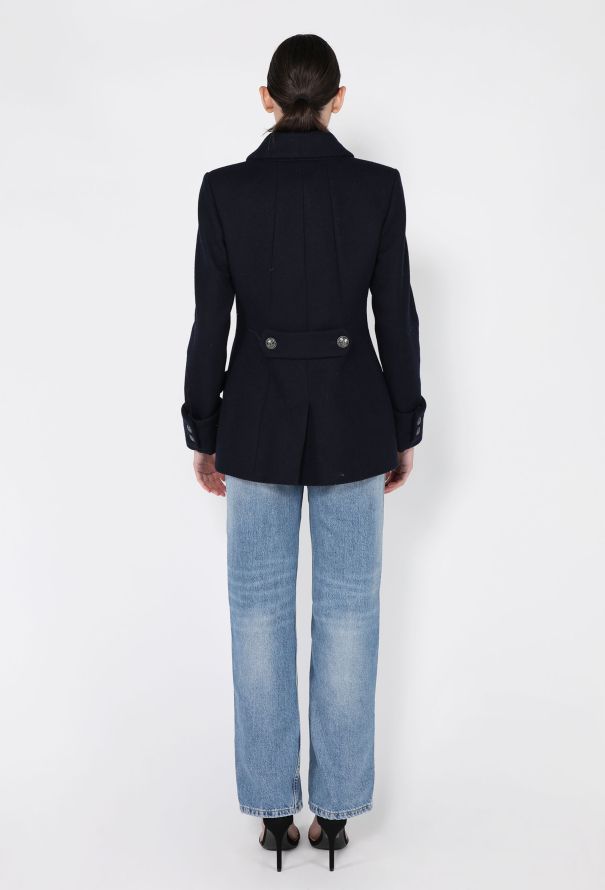 Chanel Anchor-Embossed Wool Peacoat, Pre-Fall 2018 - 6