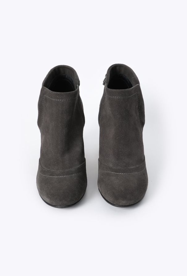 Chanel Suede Chainlink Ankle Boots - 3