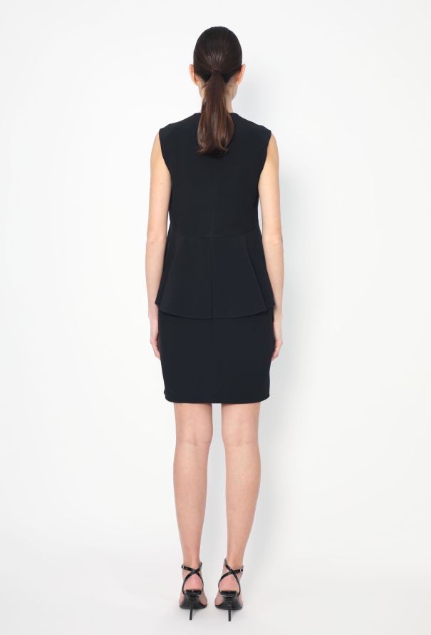 Céline Classic Peplum Crêpe Dress - 4
