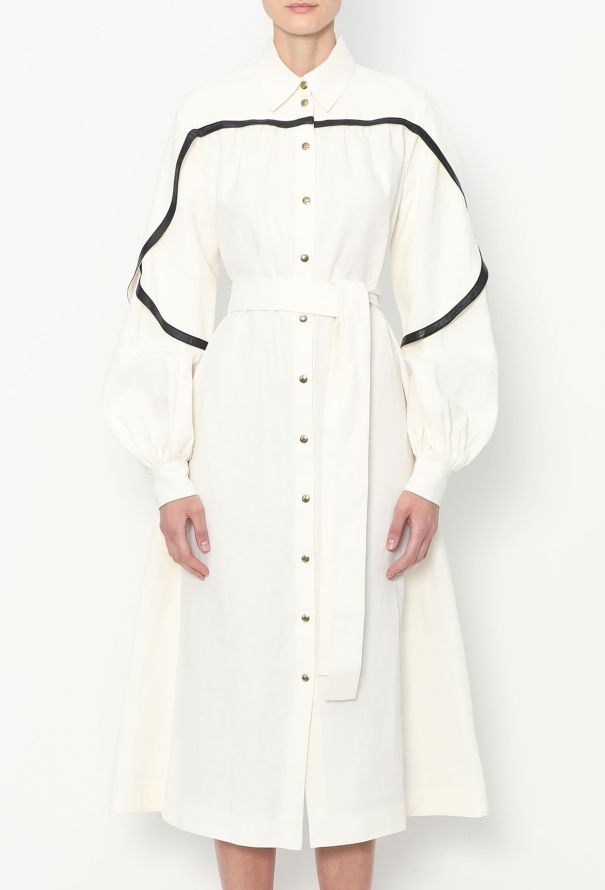 Céline CAMPAIGN S/S 2017 Belted Leather Trim Dress - 3