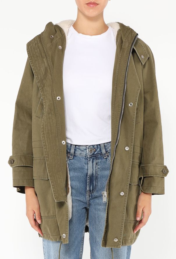 Saint Laurent 2015 Hooded Shearling Lined Parka - 3