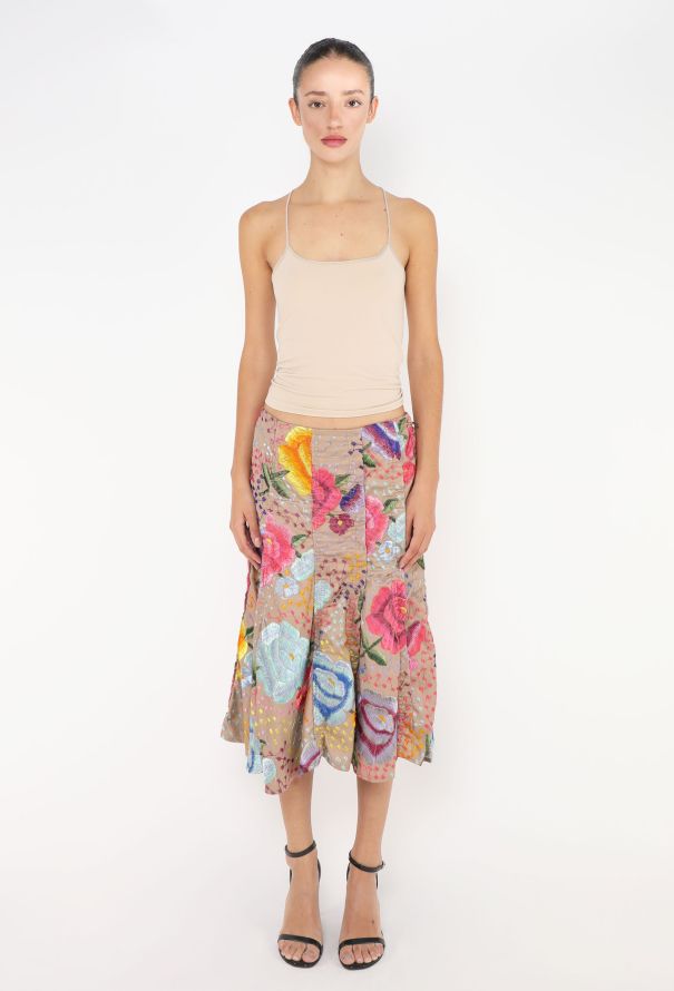 Saint Laurent STUNNING 2004 Floral Embroidered Ensemble - 3 Saint Laurent STUNNING 2004 Floral Embroidered Ensemble - 3