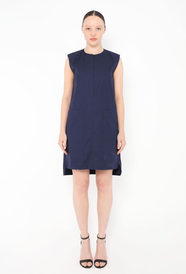 Céline Poplin Pocket Shift Dress - 1