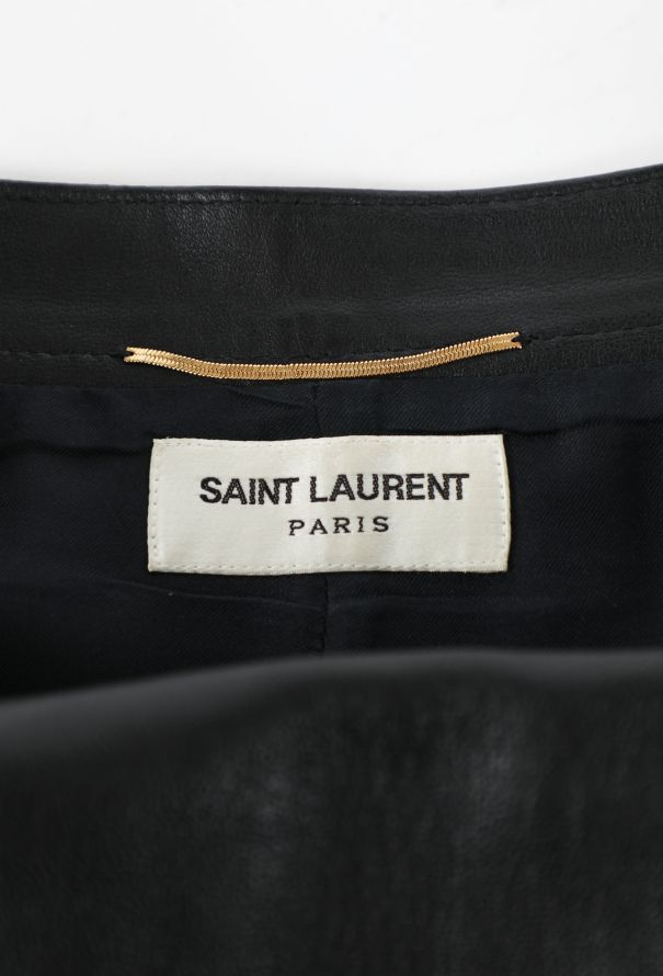 Saint Laurent 2013 Leather Zip Mini Skirt - 5