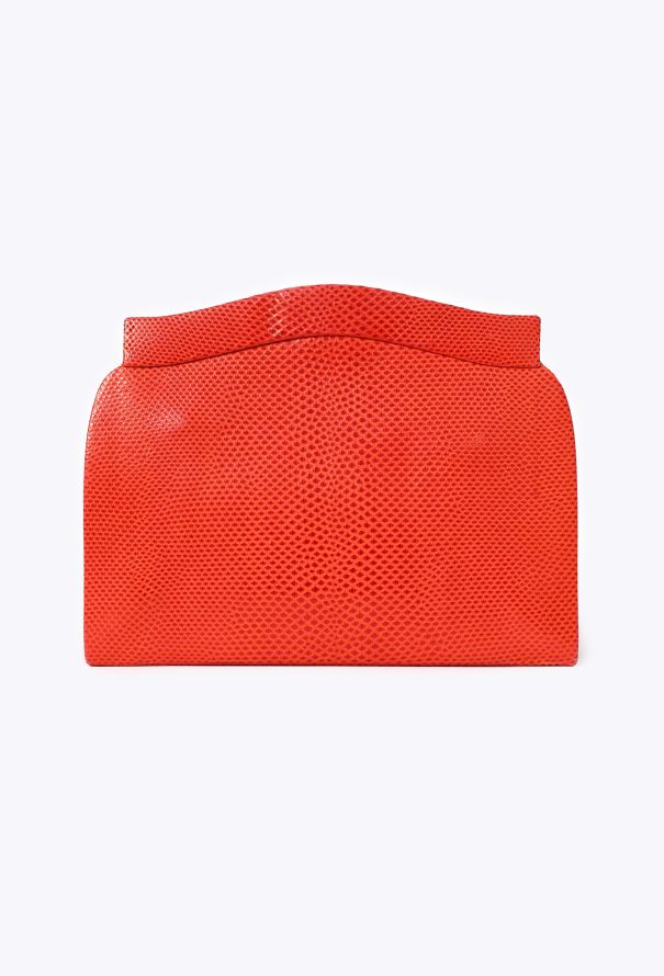 Saint Laurent Vintage Couture Lizard Clutch - 4