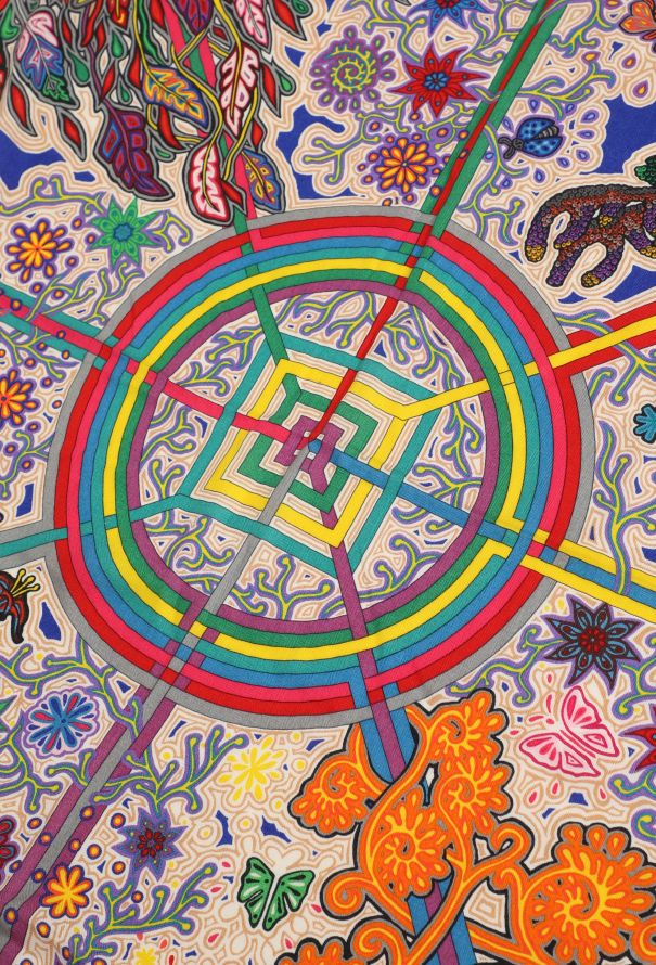 Hermès 2015 'L'Arbre du Vent' 140cm Cashmere Shawl - 6