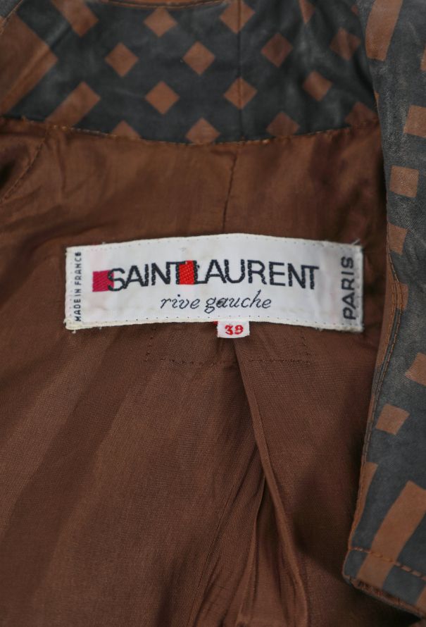 Saint Laurent Rare F/W 1985 Checkered Trench Coat - 7 Saint Laurent Rare F/W 1985 Checkered Trench Coat - 7