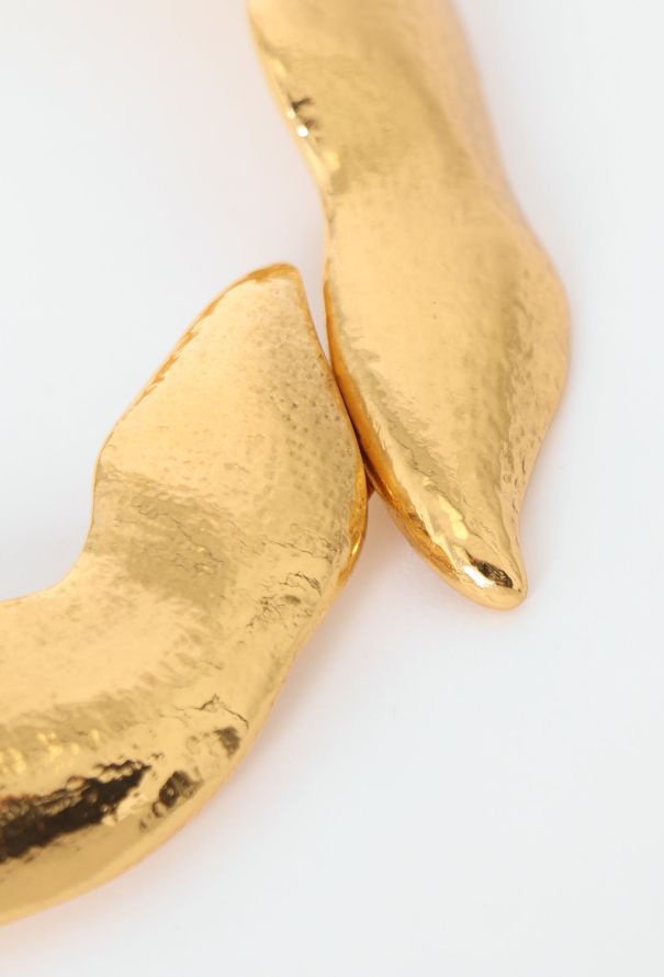 Saint Laurent S/S 1992 Goossens Hammered Snake Necklace - 3