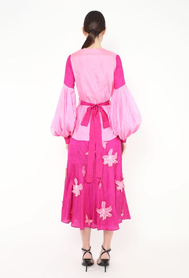 Thea Porter RARE Couture 1973 Silk Appliquée Ensemble - 4
