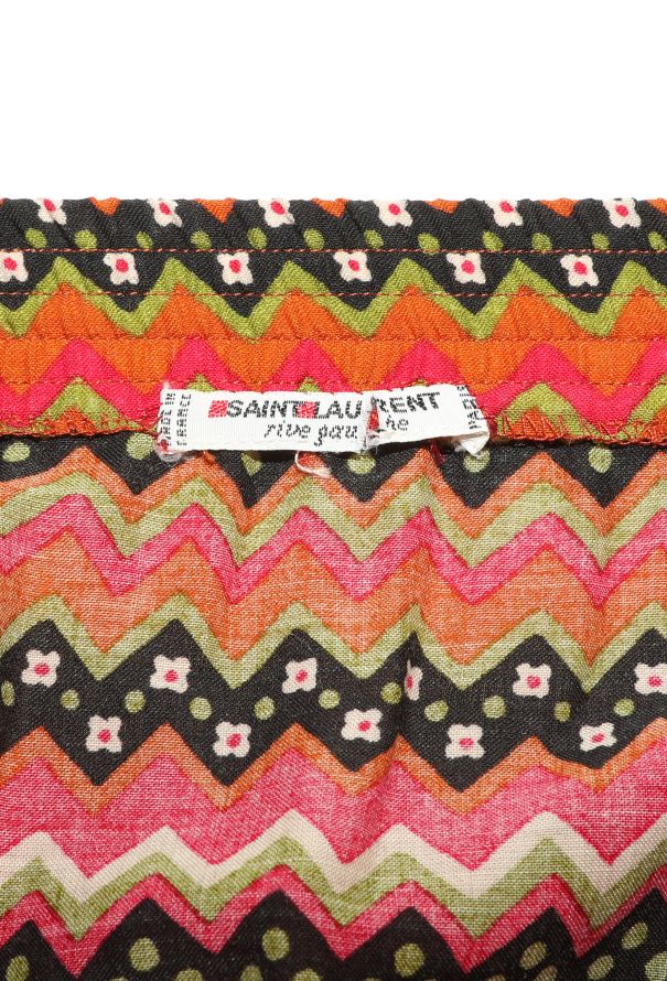 Saint Laurent Vintage Graphic Pleated Skirt - 5 Saint Laurent Vintage Graphic Pleated Skirt - 5