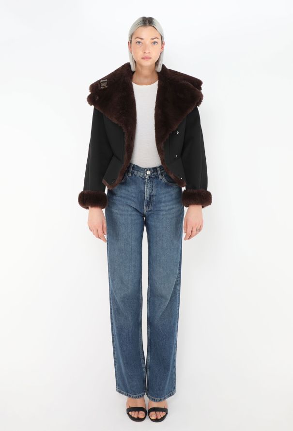 Louis Vuitton F/W 2019 Faux Shearling Aviator Jacket - 5