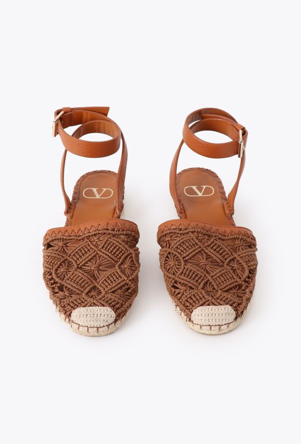 Valentino 2019 Macramé Calfskin Espadrilles - 2
