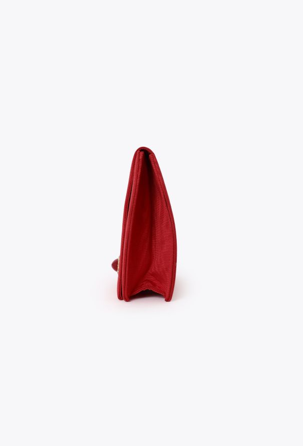 Saint Laurent '80 Couture Red Silk Clutch - 5
