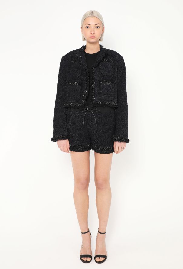Sacai 2020 Frayed Tweed Ensemble - 6