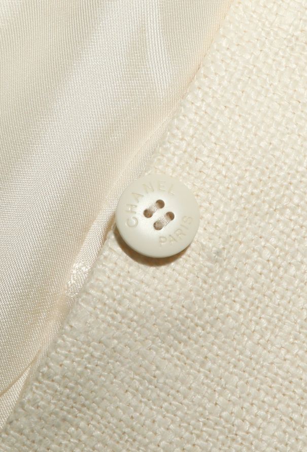 Chanel 1998 Linen 'CC' Button Jacket - 8 Chanel 1998 Linen 'CC' Button Jacket - 8