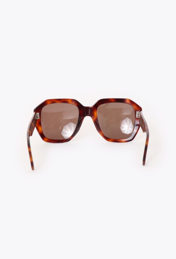 Céline Sculpted Tortoiseshell Sunglasses - 4