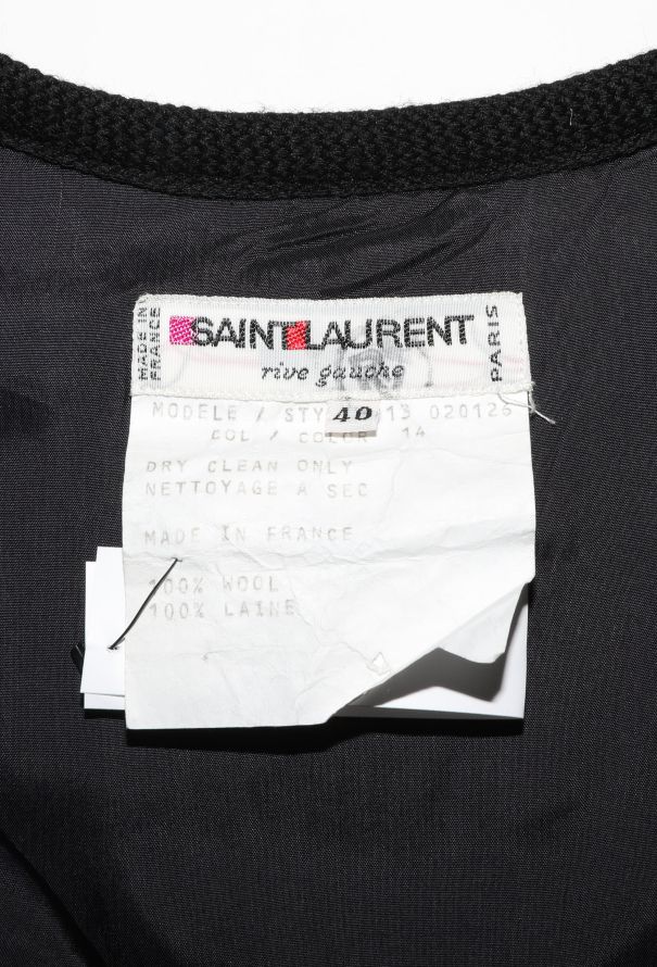 Saint Laurent Collector F/W 1977 Checkered Velvet Russian Dress Blue - 7 Saint Laurent Collector F/W 1977 Checkered Velvet Russian Dress Blue - 7