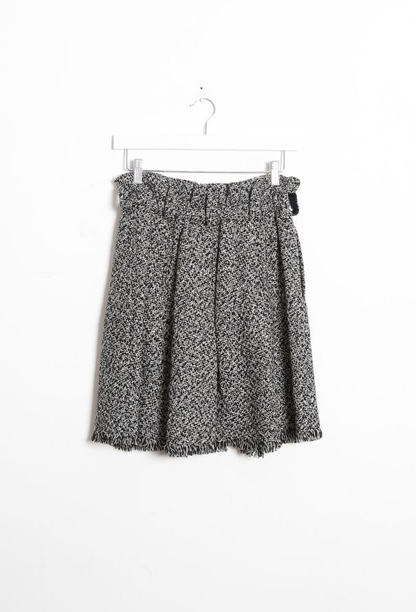 Louis Vuitton Frayed Tweed Skirt - 6 Louis Vuitton Frayed Tweed Skirt - 6
