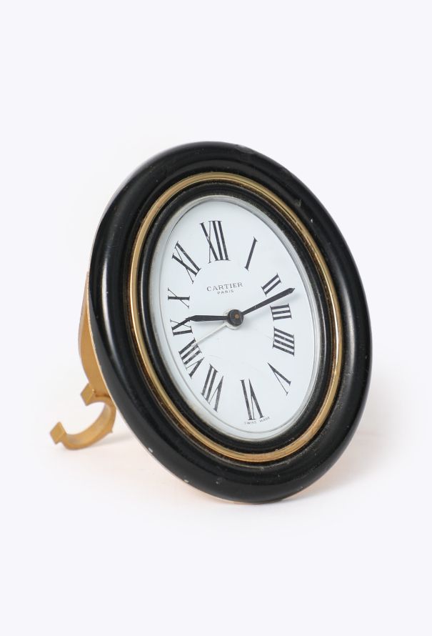 Cartier Vintage 1989 Les Must Baignoire Onyx Enamel Clock - 2