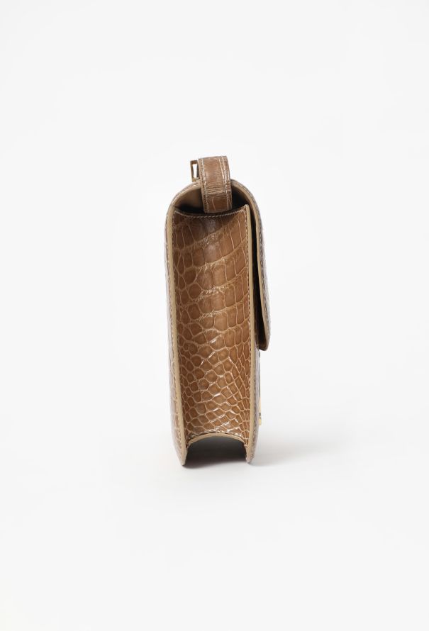 Hermès EXCEPTIONAL 90s 'Ficelle' Porosus Constance 24 - 5