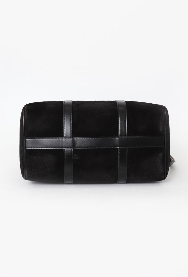【NEUE】SUEDE BOSTON BAG Black Suede Boston Bag - Céline | Authentic & Vintage | ReSee