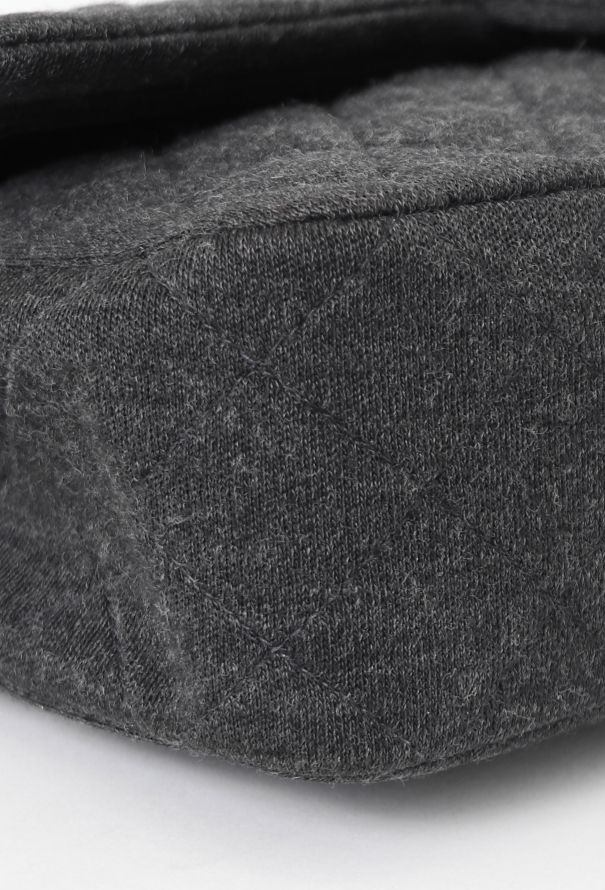 Chanel Grey Jersey Medium Timeless Bag - 10 Chanel Grey Jersey Medium Timeless Bag - 10