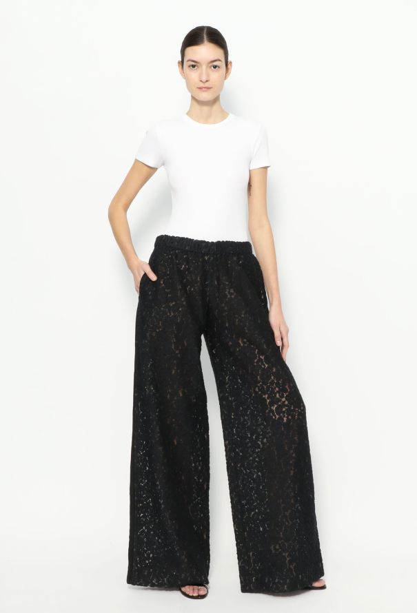 Chloé Wide-Leg Lace Pants - 1