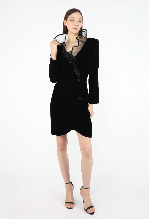 Givenchy Vintage Mesh Ruffle Dress - 2