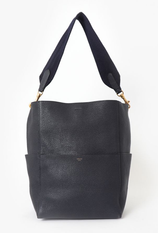Céline Navy Seau Sangle Bag - 1