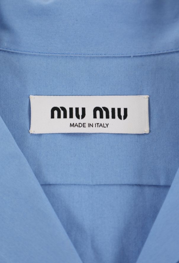 Miu Miu F/W 2024 Poplin Pajama Top - 5 Miu Miu F/W 2024 Poplin Pajama Top - 5