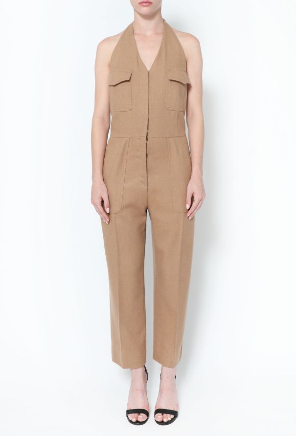 Maison Margiela Camel Replica Halter Jumpsuit - 3