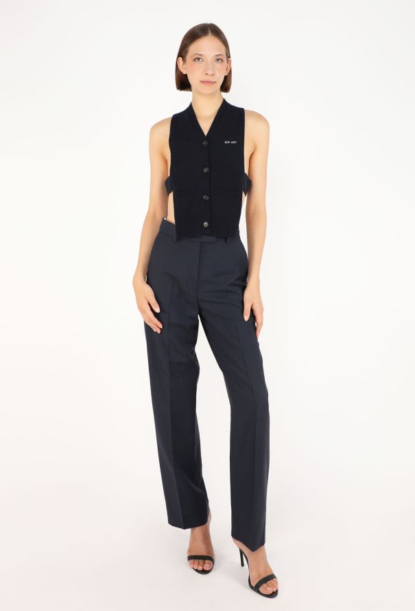 Miu Miu Mohair Logo Trousers, S/S 2026 - 3