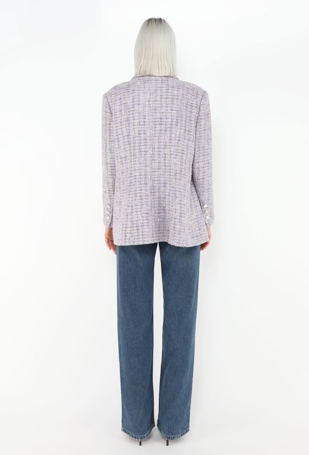 Chanel S/S 2016 Tweed Shawl Blazer - 6