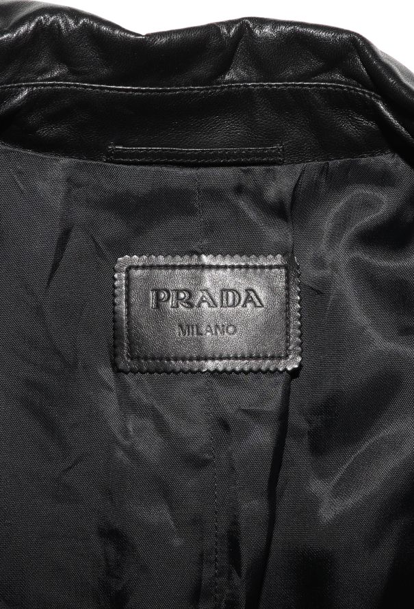 Prada Lambskin Belted Trench Coat - 6
