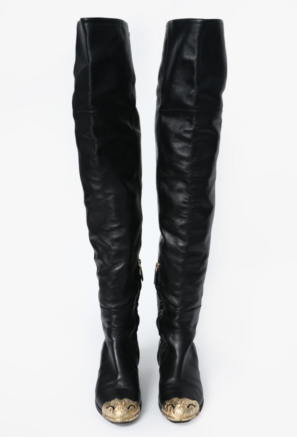 Chanel Pre-Fall 2014 Paris-Dallas Gilded Boots - 3