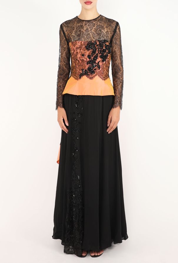 Christian Lacroix Couture Chantilly Embellished Gown, 1995 - 2