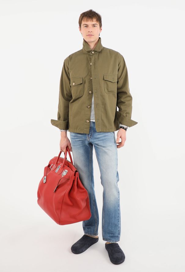 Saint Laurent 2024 Khaki Cargo Overshirt - 4
